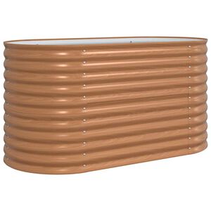 vidaXL H&ouml;jd b&auml;dd Brun 160 x 80 x 81 cm St&aring;l