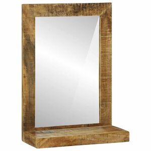 vidaXL Badrumsspegel Rektangul&auml;r Brun 50 x 22 x 70 cm Massivt mangotr&auml;