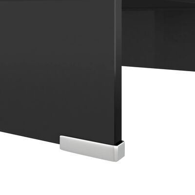 vidaXL TV-bord glas svart 40x25x11 cm