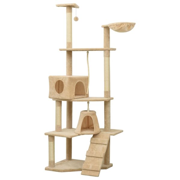 vidaXL Klösträd med sisalpelare beige 191 cm