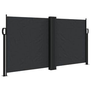 vidaXL Inf&auml;llbar sidomarkis svart 120x600 cm