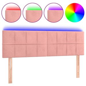 vidaXL S&auml;nggavel LED rosa 144x5x78/88 cm sammet
