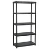 vidaXL F&ouml;rvaringshylla 5 hyllor svart 91,5x45,7x185 cm plast