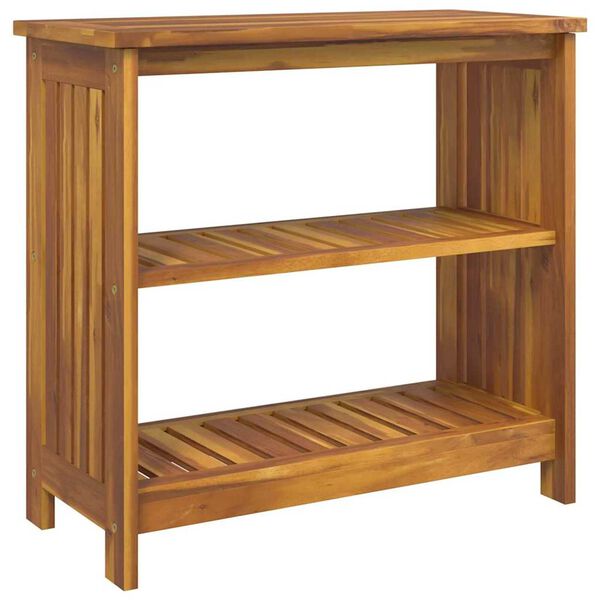 vidaXL Trädgårdsskab med hylla Brun 75 x 35 x 70cm Massivt Akaciaträ