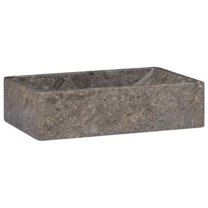 vidaXL Handfat 45x30x12 cm marmor gr&aring; h&ouml;gglans