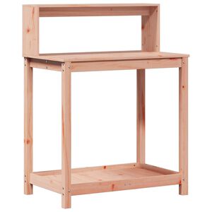 vidaXL V&auml;xtbord med hyllor 82,5x50x109,5 cm massivt douglastr&auml;