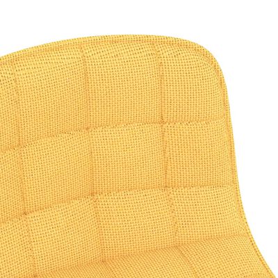 vidaXL Snurrbara matstolar 4 st gul tyg