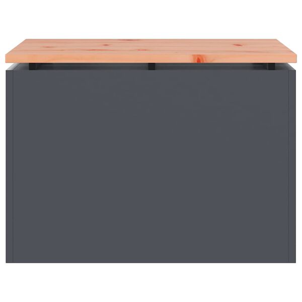 vidaXL Tr&auml;dg&aring;rdsb&auml;nk Antracit 60 x 40 x 43 cm St&aring;l