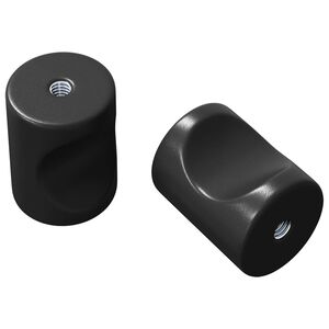 vidaXL Sk&aring;psknopp 2 pcs Svart 18 x 23 mm J&auml;rn