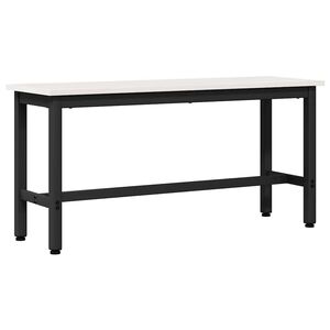 vidaXL Matb&auml;nk Vit 100 x 32,5 x 49 cm Massivt furutr&auml;