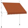vidaXL Markis manuellt inf&auml;llbar 250 cm orange och brun