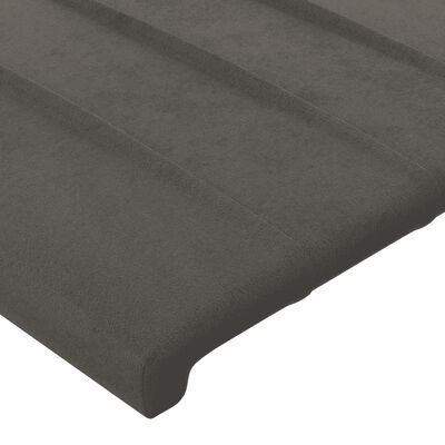 vidaXL Ramsäng med madrass mörkgrå 100x200 cm sammet