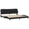 vidaXL Bed Frame with LED without Mattress "Hvar" Black and White 200x200 cm