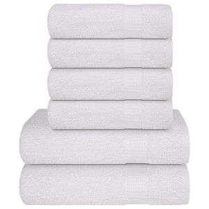 vidaXL 6-delat handduksset FROGN vit 360 gsm