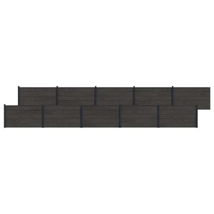vidaXL St&auml;ngselpanel 10 pcs WPC och aluminium Svart
