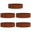 vidaXL Krukring 5 pcs Brun 80 x 80 x 20 cm V&auml;derbest&auml;ndig st&aring;l
