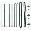 vidaXL St&auml;ngselstolpe 7 pcs Gr&ouml;n St&aring;l