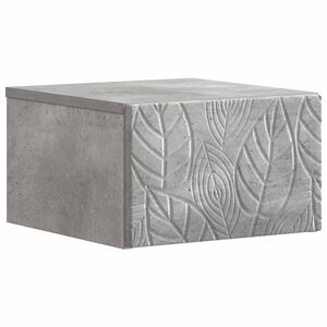 vidaXL V&auml;ggmonterat S&auml;ngbord Betonggr&aring; 49 x 34,5 x 20 cm