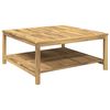 vidaXL Kaffeebord Vit tv&auml;tt 100,5 x 98 x 45 cm Massivt Akaciatr&auml;