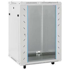vidaXL 15U N&auml;tverkssk&aring;p 19" IP20 gr&aring; 60x45x86 cm