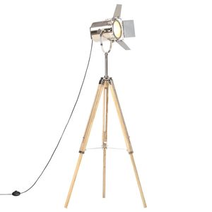 vidaXL Golvlampa massivt mangotr&auml; 140 cm