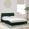 vidaXL Bed with Mattress "Hanko" Dark Green 140x190 cm Velvet