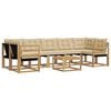 vidaXL Utomhussoffset 8 st Vit och Beige