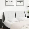 vidaXL Headboard Cushion "Zadar" White and Black 140 cm Faux Leather