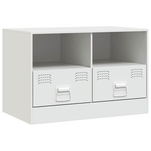 vidaXL TV-sk&aring;p vit 67x39x44 cm st&aring;l