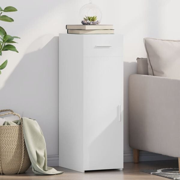 vidaXL Sk&auml;nk vit 30x42,5x93 cm konstruerat tr&auml;