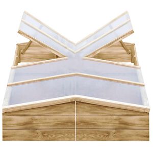 vidaXL Drivb&auml;nk 2 st impregnerad furu 200x50x35 cm