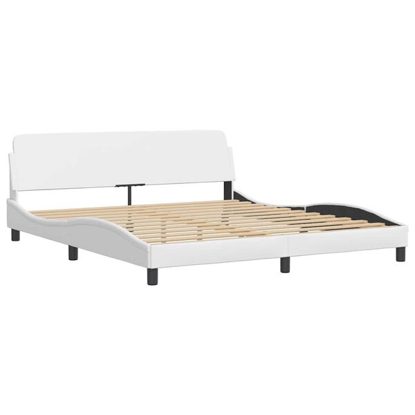 vidaXL Bed Frame "Dover" White 180x200 cm Faux Leather