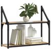 vidaXL Vägg hylla med hylla artisan ek 60 x 21 x 51 cm Konstruerat trä