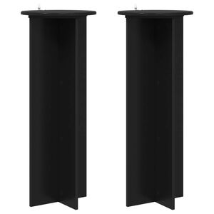 vidaXL V&auml;xtst&auml;ll 2 st Svart &Oslash;40 x 100 cm Konstruerat tr&auml;