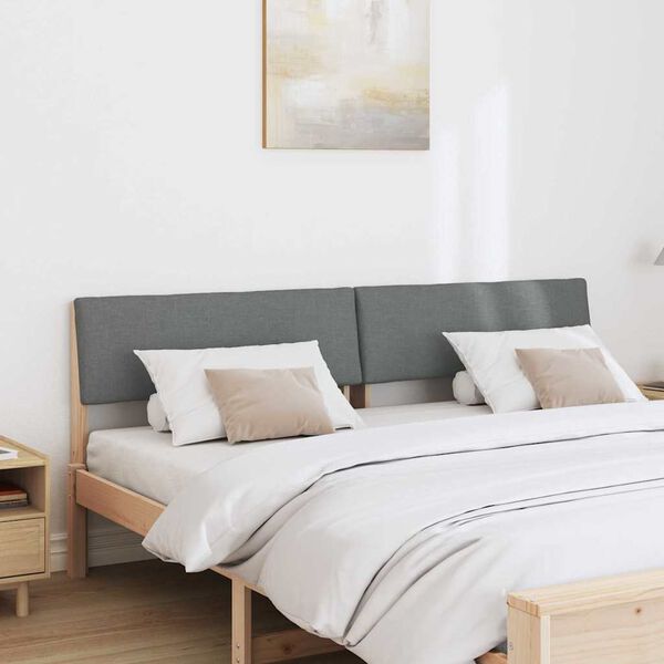 vidaXL Kl&auml;dd s&auml;nggavel M&ouml;rkgr&aring; 200 cm Massiv furu