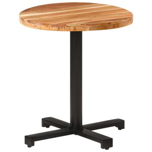vidaXL Caf&eacute;bord runt &Oslash;70x75 cm massivt akaciatr&auml;