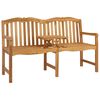 vidaXL Handsnidad Rosab&auml;nk 155 x 60 x 94 cm Massivt teaktr&auml; Naturlig