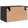 vidaXL V&auml;ggmonterat sk&aring;p Svart Ek 60 x 36,5 x 35 cm Konstruerat tr&auml;