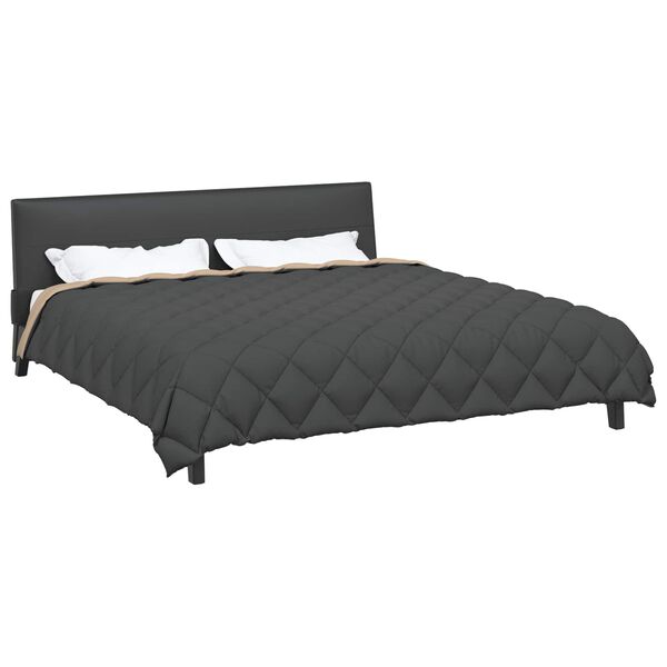 vidaXL Vinter T&auml;cke Antracit och Taupe 200 x 200 cm Mikrofiber