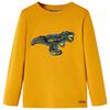T-shirt med l&aring;nga &auml;rmar f&ouml;r barn ockra 104