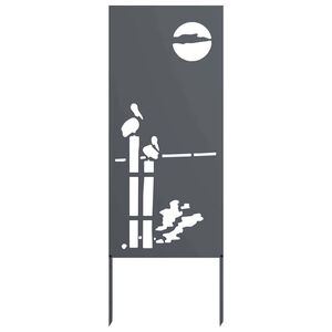 vidaXL Trädgårds integritetsskärm Antracit 50 x 140 cm Kallvalsat stål