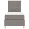 vidaXL LED Box S&auml;ng med madrass med huvudgavel Taupe 80 x 200 cm tyg