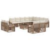 vidaXL Tr&auml;dg&aring;rdsoffset 13 pcs Beige konstrotting