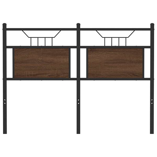 vidaXL Ers&auml;ttningsgavel brun ek 120 cm konstruerat tr&auml; och st&aring;l