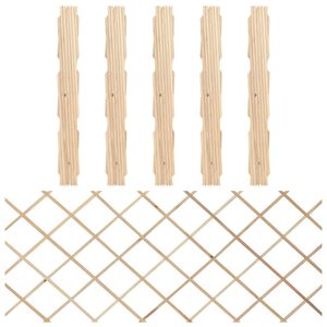 vidaXL Spalj&eacute;staket 5 st massivt grantr&auml; 180x80 cm