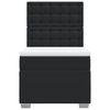 vidaXL Ramsäng med madrass svart 100x200 cm konstläder