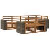 vidaXL Utomhussoffset 7 st Naturlig Polyester
