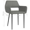 vidaXL Matstolar 2 st grå konstläder