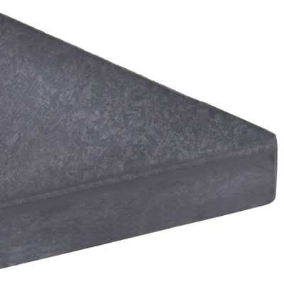 vidaXL Viktplatta för parasoll svart granit fyrkantig 15 kg