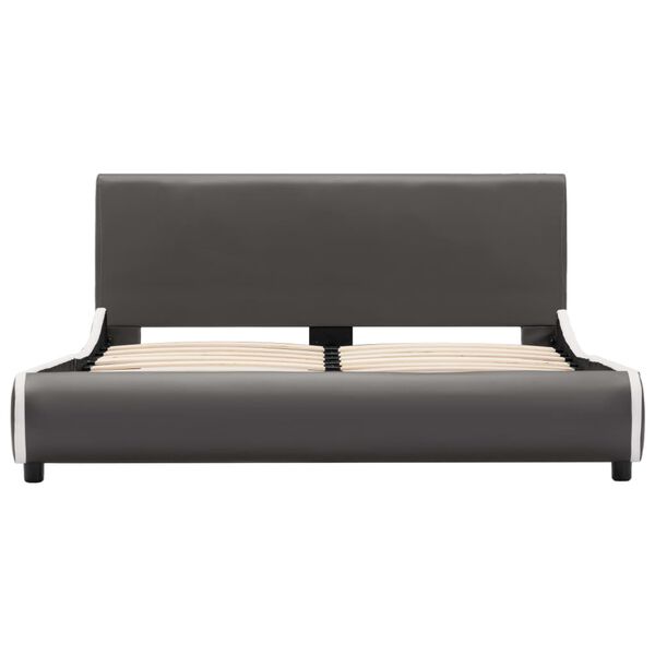 vidaXL Sängram antracit grå konstläder 120x200 cm